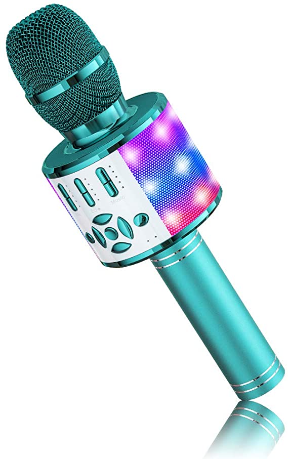 Microphone for Kids Wireless, Magic Sound Karaoke Wireless Microphone, 4 in 1 Bluetooth Karaoke Machine, Adult Car Karaoke Mic Singing Machine, for Party/Outdoor/Travel(Blue)