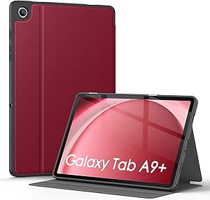 Soke Galaxy Tab A9 Plus Case 2023, Shock Proof Smart Folio Stand Case, Multi- Viewing Angles, Soft TPU Back Cover for Samsung Galaxy Tab A9  11 Inch Tablet [SM-X210/X216/X218],Red