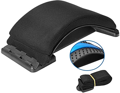 Multi-Level Back Stretcher Device, Lumbar Back Stretching Device, Memory Foam Cushion Back Support for Office Chair and Pain Relief