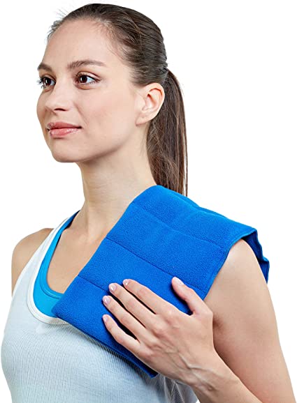 Microwavable Heat Wrap – Filled with Natural Clay Beads That Retain Heat Longer Than Gel or Rice Gel Without Odor or Condensation - Relieve Pain in Neck, Shoulders, Back, Knees, Elbows, and Abdomen