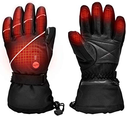 Upgraded Heated Gloves,7.4V 2200MAH Electric Rechargeable Battery Heating Gloves for Men Women,Winter Outdoor Sports Motorcycle Cycling Riding Hunting Fishing SKi Snow Mittens Hand Warmer Arthritis