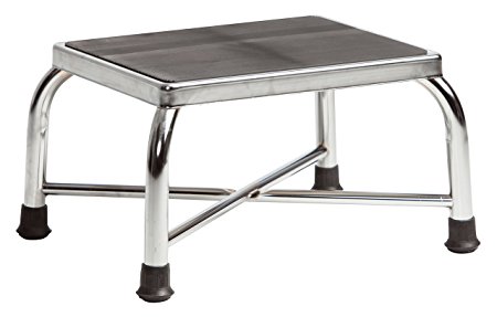 Secure SFS-1B Heavy Duty Bariatric Footstool with Non Skid Rubber Platform, Chrome Plated (Fully Assembled)