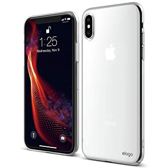 elago Slim Fit Series for iPhone Xs Max Case [Frosted Clear] - [Full Covered][Camera Protection][Support Wireless Charging][Scratch & Minor Drop Protection] for Apple iPhone Xs Max (2018)