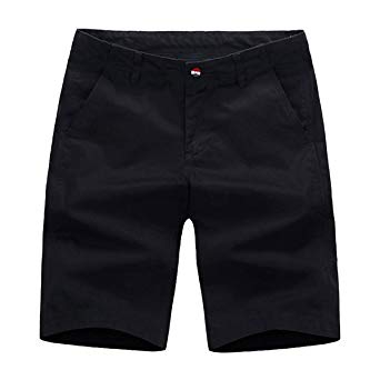 Voncheer Mens Flat Front Classic Fit Summer Casual Cotton Shorts with 4 Pockets