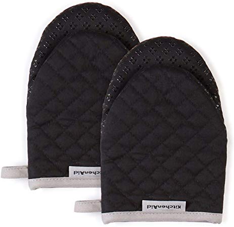 KitchenAid Kitchen Aid Asteroid Oven Mitts, Mini, Black