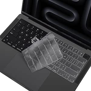 CaseBuy Premium MacBook Pro M4 Keyboard Cover for MacBook Pro 14 inch M4 Chip Pro/Max A3112 A3185 A3401 2024 Released Liquid XDR Display & Touch ID TPU Protective Skin