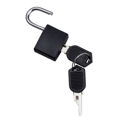 SODIAL(R) Small Mini Strong Steel Padlock Travel Lock with 2 Keys - SODIAL Retail Packaging