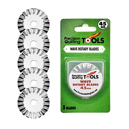 45mm Wave Rotary Blade (Pack of 5) Great pinking blade for Arts & Crafts and Scrapbooking!