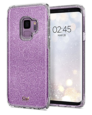 Ciel by CYRILL [Colette Collection] Galaxy S9 Case with Air Cushion Technology and Hybrid Drop Protection for Samsung Galaxy S9 (2018) - Lilac Purple Glitter