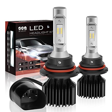 9007/HB5 LED Headlight Bulbs Conversion Kit, Dual High/Low Beam Bulbs, DOT Approved, SEALIGHT X1 Series, 6000K Xenon White, 2 Yr Warranty