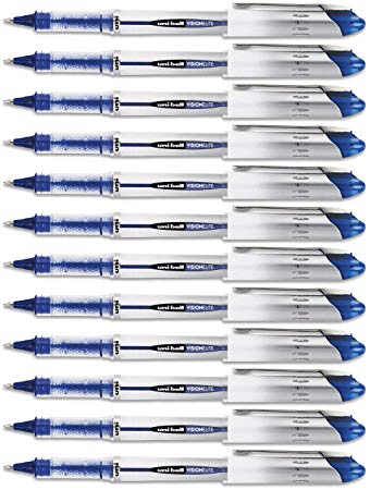 Uni-Ball Vision Elite Stick Rollerball Pen, 0.8mm, Bold Point, Blue Ink, 12-Count