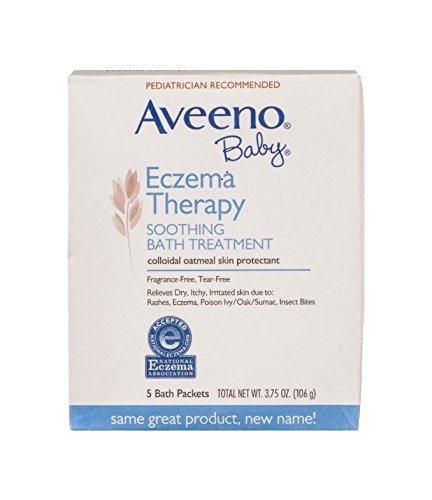 Aveeno Baby Soothing Bath Treatment Packets Eczema Therapy, 5 Count