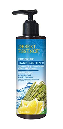 Desert Essence Probiotic Hand Sanitizer - Tea Tree Oil & Lemongrass - 8 Fl Ounce - Soft & Moisturized