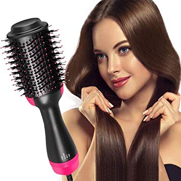 Dekugaa Hair Dryer Brush, Hot Air Brush,One Step Hair Dryer & Volumizer 3 in 1 Upgrade Feature Anti-scald Negative Ion Hair Straightener Brush with Smooth Frizz and Ionic Technology