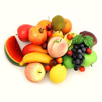 ALEKO® AFA1 Decorative Realistic Artificial Fruits Assortment - Package of 32 Fruits