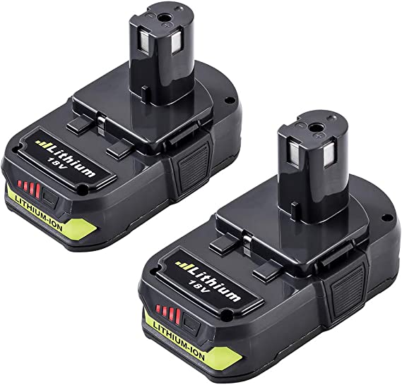 2 Packs 18 Volt 3.0Ah P102 Battery Replacement for Ryobi 18V Battery Lithium Compatible with Ryobi 18v One  P103 P104 P105 P107 P108 P190 P122 Batteries