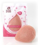 MY Konjac Sponge All Natural French Pink Clay Facial Sponge for Dehydrated or Fatigued Skin