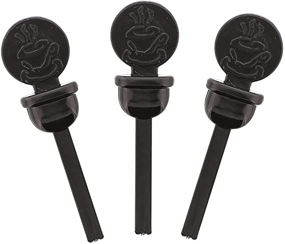 StixToGo Black Circle Beverage Plug for Disposable Lids, Package of 400