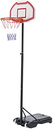 Seatopia Basketball Hoop System Height Adjustable Portable 28 Inch Backboard W/Wheels for Kids, Junior, Adults
