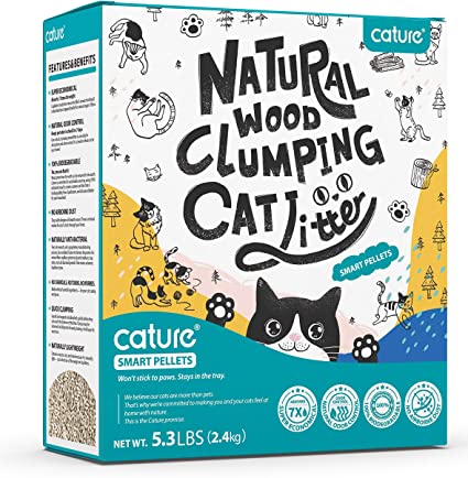 Natural Wood Clumping Flushable Cat Litter Smart Pellets (5.3-lb)