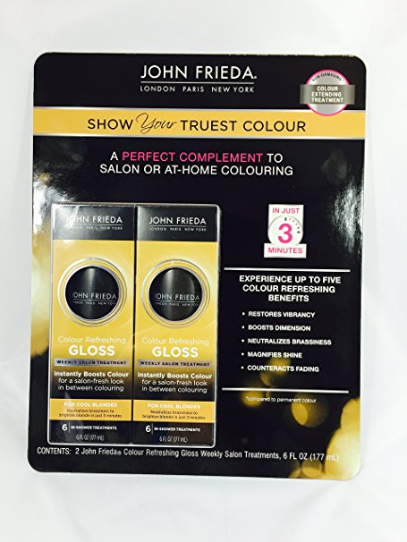 (2 Pack)-John Frieda Colour REFRESHING Gloss, For Cool Blondes, 6 FL OZ each by John Frieda