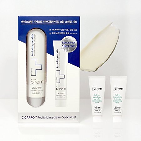 MAKEP:REM CICAPRO Highly Concentrated Revitalizing Cream for Sensitive and Irritated Skin 2.02   0.60 fl. oz. | Soothing, Anti-Wrinkle, Brightening by MAKEPREM MAKE P:REM
