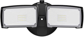 LEPOWER 3000LM LED Flood light Outdoor, Switch Controlled LED Security Light, 28W Super Bright Exterior Lights with 2 Adjustable Head, 5500K, Full Metal Design, IP65 Waterproof for Garage, Yard, Patio
