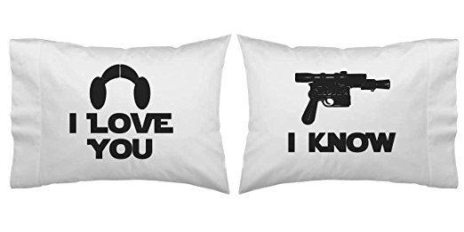 Star Wars Inspire I Love You, I Know Blaster Pillowcase Set (BEWARE of Chinese Counterfeits)
