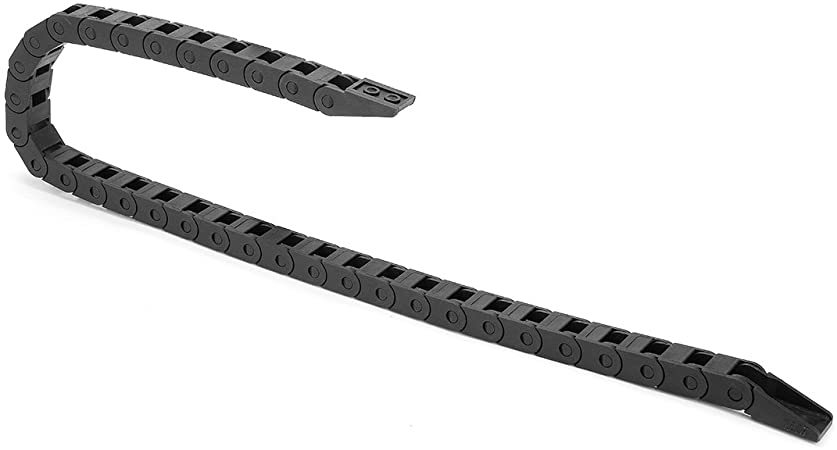 uxcell R15 7mm x 7mm Internal Size Black Plastic Cable Wire Carrier Drag Chain 1M Length for CNC