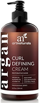 ArtNaturals Curl Defining Cream - (12 Fl Oz / 355ml) - Curls Amplifier with Argan Oil - for Wavy and Curly Hair - Natural and Sulfate Free