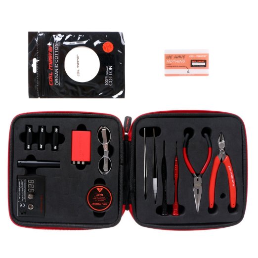 Coil Master 100% Authentic DIY KIT Tool SET V2 with Latest Coil Jig (V3) Ohm Meter Tweezers 24g A1 Heat Resistant Wire