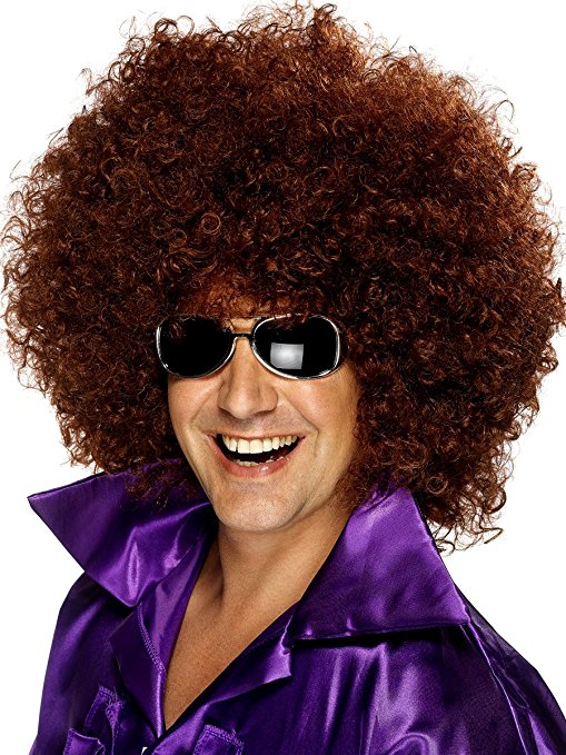 Afro Wig (Unisex) - Choose Color - #1 Afro Wig from 70s 60s - Black or Brown Wig Fancy Costume - Funny Wig - Party Costume