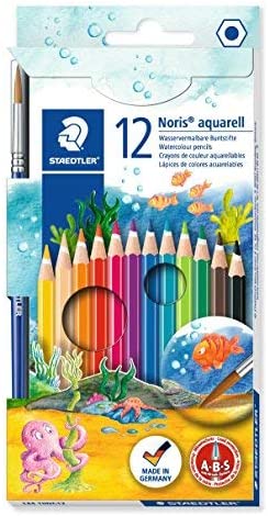 Staedtler Watercolor Pencils, Box of 12 Colors (14410NC12)