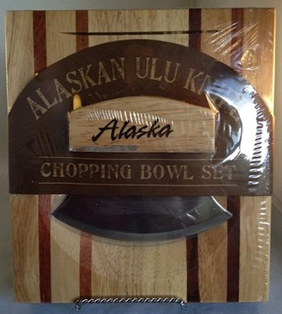 Alaska Ulu Knife and Chopping Bowl Set