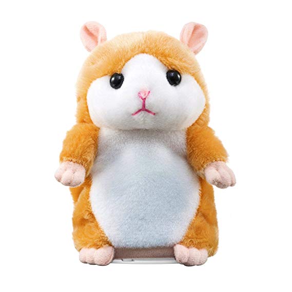 Littleice Novelty Adorable Interesting Speak Talking Record Hamster Mouse Soft Plush Toy Kids Pet Toys (Orange)
