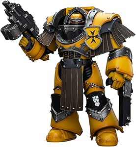 YIZRIO JoyToy Warhammer 40K The Horus Heresy 1/18 Imperial Fists Legion Cataphractii Terminator Squad Legion Cataphractii with Chainfist 4.8inch Action Figure