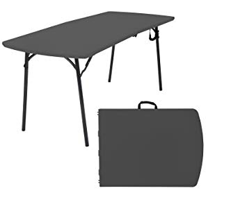 Cosco 14687BLK1X Diamond Series Banquet Folding Table, 6' X 30", Black