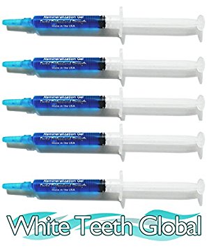White Teeth Global Remineralization Gel Remineralizing and Reduces Teeth Sensitivity After Teeth Whitening Treatment - 5 Syringes of Gel