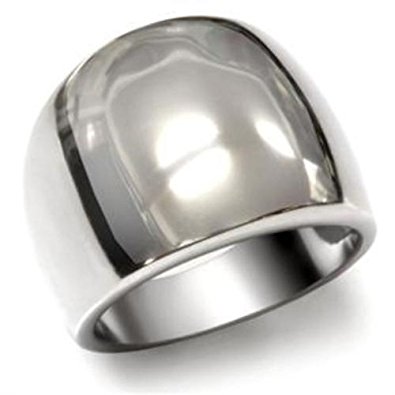 Doublebeez Jewelry Stainless Steel Wide Polished Band Ring