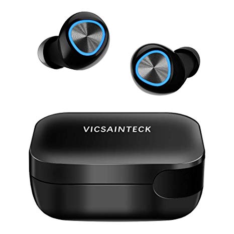 Wireless Bluetooth Headphones, In-Ear Bluetooth V5.0 Earphones for Sport, IPX7 Waterproof Earbuds and 20H Playtime with Mic, Touch Control Stereo Headset for iPhone Android (black)