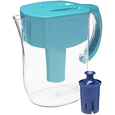 Brita Pitchers Brita Water Pitcher with 1 Longlast Filter, BPA Free-Everyday, Large 10 Cup, Turquoise