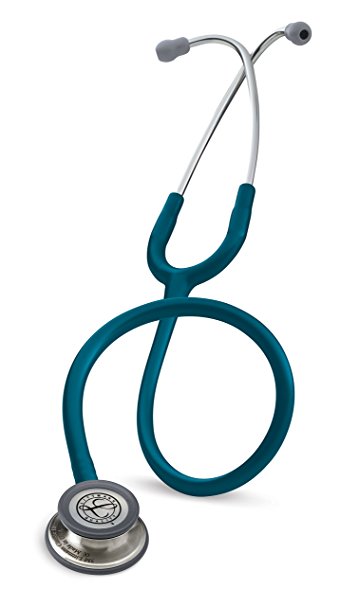 3M Littmann Classic III Stethoscope, Machined Stainless Steel Chestpiece, Caribbean Blue Tube, 27 inch, 5623