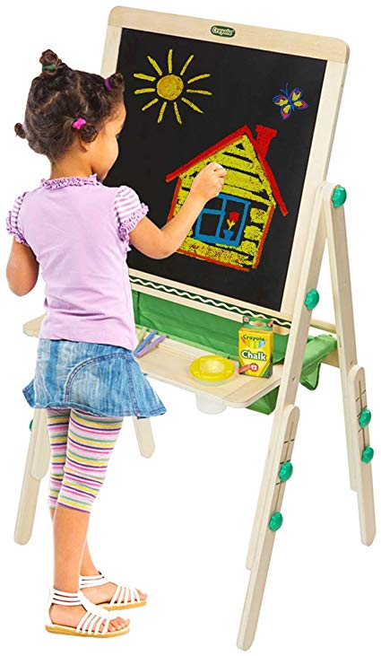 Crayola Deluxe Kids Wooden Art Easel & Supplies, Amazon for Kids, Ages 3, 4, 5, 6