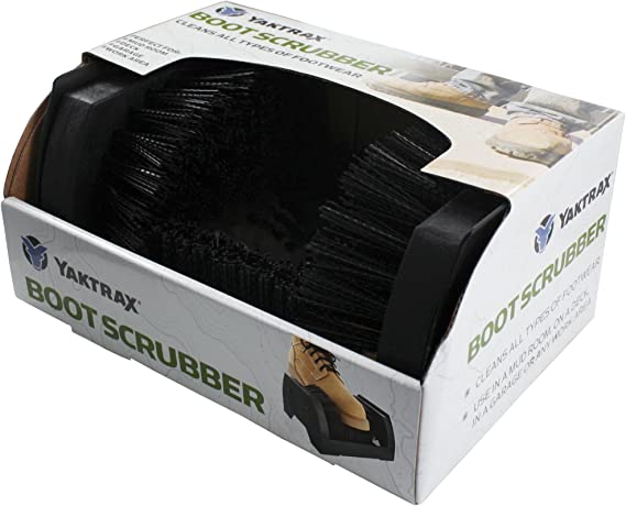 Yaktrax Boot Scrubber Boot and Shoe Scraper Brush, Black