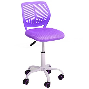 Aingoo Office Task Desk Chair Adjustable Mid Back Home Children Study Chair,Purple