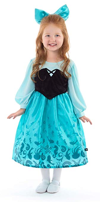 Little Adventures Mermaid Day Dress Costume with Hairbow