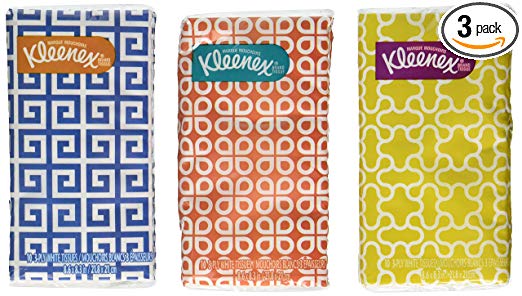 Kleenex Go Pack Facial Tissues, 10 Count, (Pack of 3)