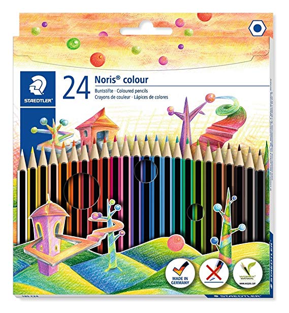 Staedtler 185 C24 Noris Colour Colouring Pencil - Assorted Colours