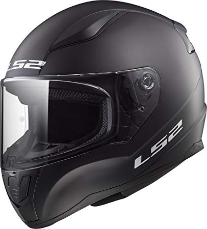 LS2 Helmets Rapid Solid Matte Black Unisex-Adult Full-Face-Helmet-Style Motorcycle Helmet (Matte Black, Small)