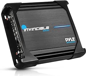 Pyle 9” Class D Mosfet Amplifier - Invincible Series Monoblock Amp, 1 Channel 1000 Watts Max, Mosfet PWM Power Supply, High-Current Dual Discrete Drive Stages, Wireless BT Audio Interface